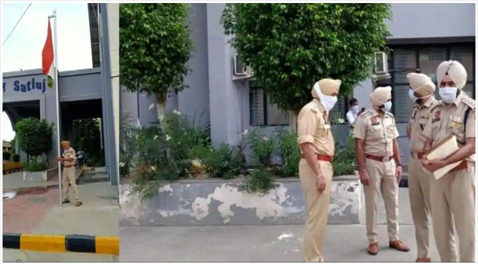 Miscreants put up flag with Khalistan written on it on terrace of Moga district administrative complex